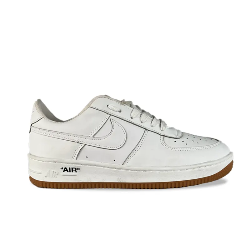 کتونی نایک ایر فورس سفید زیره قهوه ای